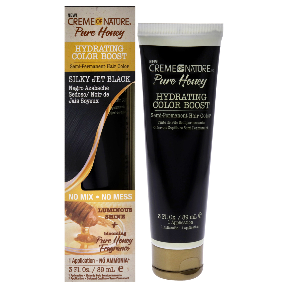 Pure Honey Hydrating Semi-Permanent - Silky Jet Black by Creme of Nature 3 oz